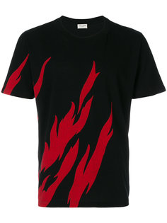 футболка с пламенем Saint Laurent