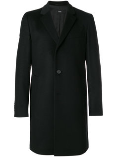 классическое однобортное пальто Boss Hugo Boss