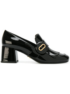 buckled block heel loafers Prada