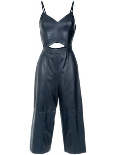 leather cropped jumpsuit Nk