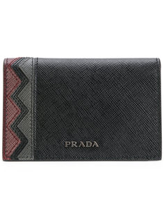 визитница с зигзагообразной панелью Prada