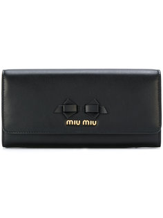 кошелек с элементом банта Miu Miu