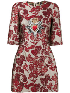 платье мини с цветочной вышивкой Dolce & Gabbana