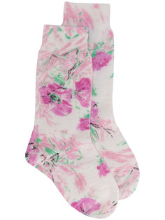 носки с цветочным принтом  Prada