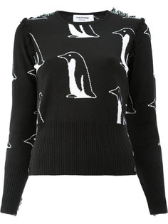 cashmere penguin print top Thom Browne