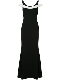 fitted flared gown Paule Ka