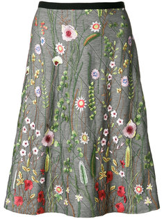 floral embroidered skirt Odeeh