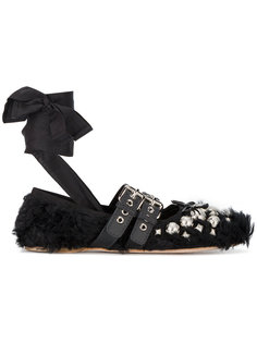 Shearling Ballerina Pumps Miu Miu