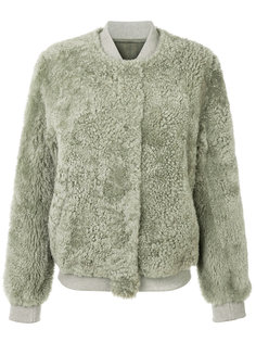 embroidered shearling bomber jacket Meteo By Yves Salomon