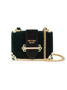 квадратная сумка с кристаллами Prada