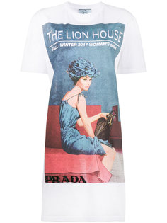 длинная футболка с принтом Lion House Prada
