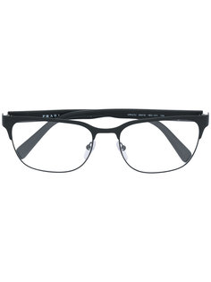 rounded square frame glasses Prada Eyewear