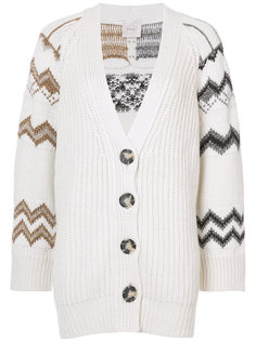 zig zag cardi-coat Nude