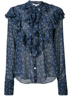 ruffled floral print shirt Veronica Beard