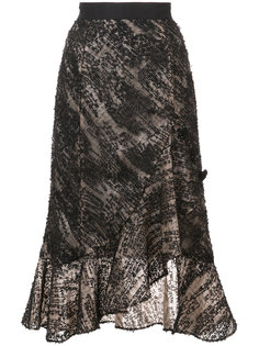 embroidered wrap style skirt Prabal Gurung