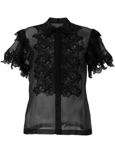 прозрачная блузка с оборками Alberta Ferretti