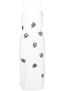 платье миди с логотипом  Versus