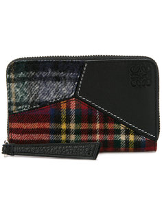 tartan logo embossed wallet Loewe
