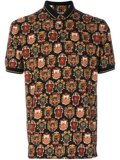 рубашка-поло с принтом гербов Dolce & Gabbana