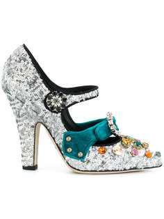 туфли-лодочки Mary Jane с пайетками Dolce & Gabbana