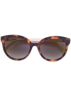 круглые солнцезащитные очки с эффектом черепашьего панциря Fendi Eyewear