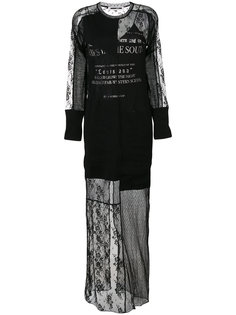 длинное платье с кружевом McQ Alexander McQueen