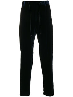 бархатные брюки на шнурке Emporio Armani