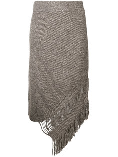 асимметричная юбка с бахромой  Stella McCartney