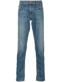 узкие джинсы с потертостями J Brand