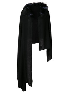 fur collar asymmetric scarf Charlotte Simone