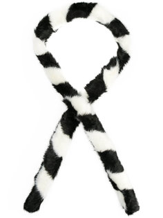 faux fur checkered scarf Charlotte Simone