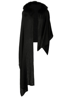 fur collar asymmetric scarf Charlotte Simone