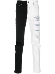 двухцветные джинсы Marcelo Burlon County Of Milan