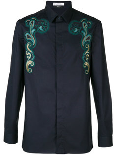рубашка с вышивкой в стиле барокко Versace Collection