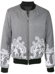 куртка-бомбер  с полосатым узором Versace Collection