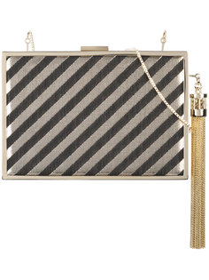 tassel detail striped minaudière Monique Lhuillier