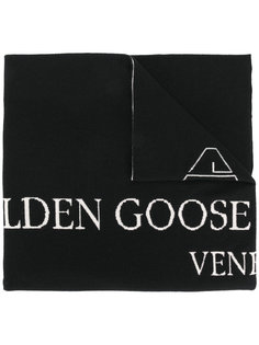 трикотажный шарф с логотипом  Golden Goose Deluxe Brand