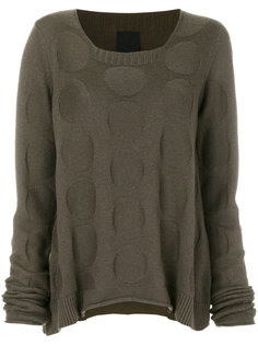 curved hem dot pattern sweater Rundholz Black Label