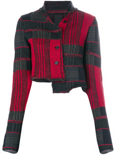 asymmetric hem stripe pattern cardigan Rundholz Black Label