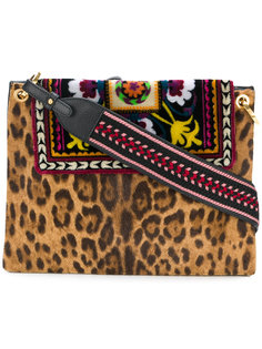leopard and aztec print shoulder bag Etro