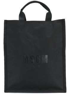 printed logo tote bag MSGM