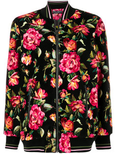 куртка бомбер с цветочным принтом Dolce & Gabbana