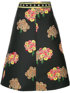 юбка с цветочным принтом  Red Valentino