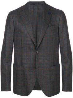 однобортный пиджак в клетку Lardini