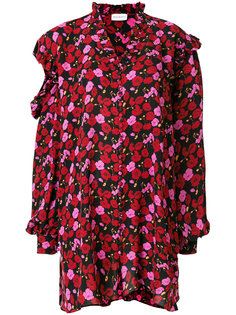 платье с цветочным принтом и оборками  Magda Butrym