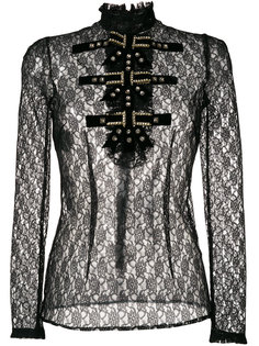 декорированная прозрачная кружевная блузка Philosophy Di Lorenzo Serafini