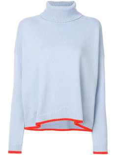 свитер с отворотом и контрастной отделкой  Giada Benincasa