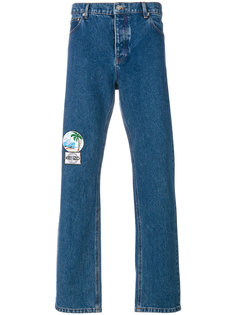 джинсы стандартной посадки с заплатками Kenzo