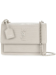 croc effect Monogram bag Saint Laurent