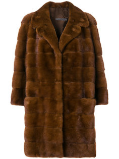 норковое пальто с панельным дизайном Simonetta Ravizza